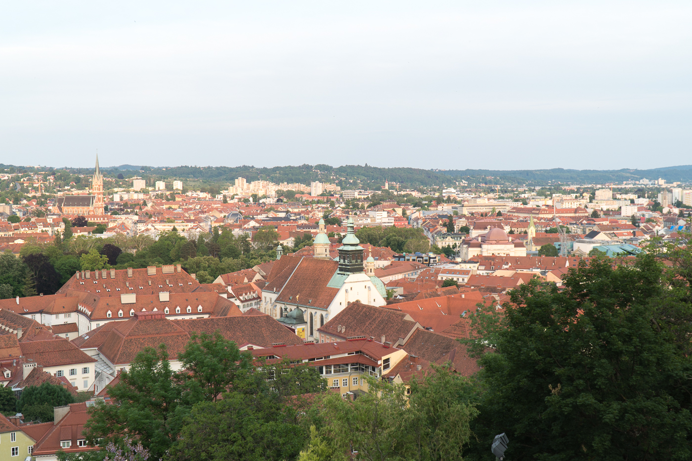 Panorama à 360 degrés de la terrasse de l'Uhrturm au Schlossberg