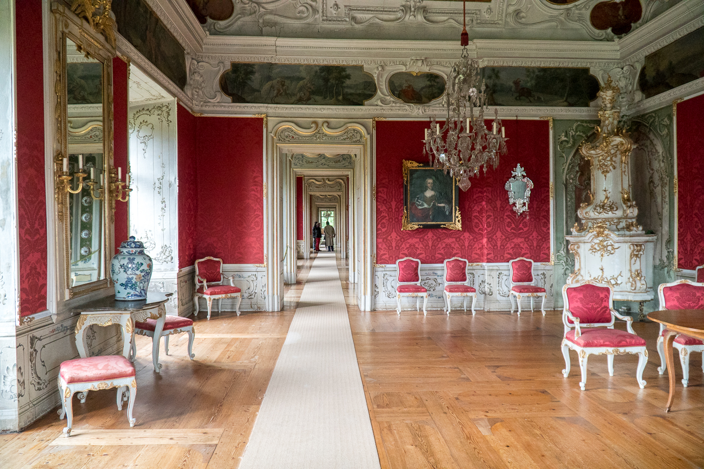 Couloir du château Schloss Eggenberg de Graz en Autriche