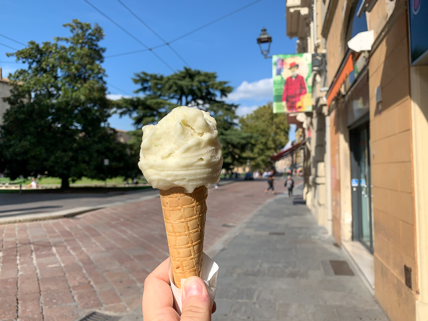 Cornet à Parme de la Gelateria Ciacco