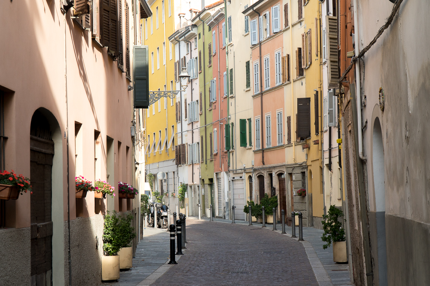 Ruelle colorée de Parme à voir en Italie