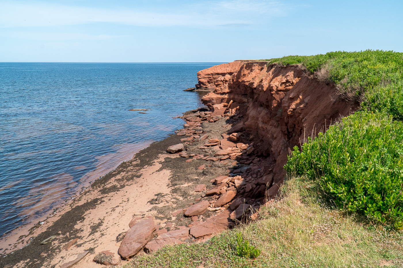 Falaise de grès - Beauté de l'Île-du-Prince-Édouard