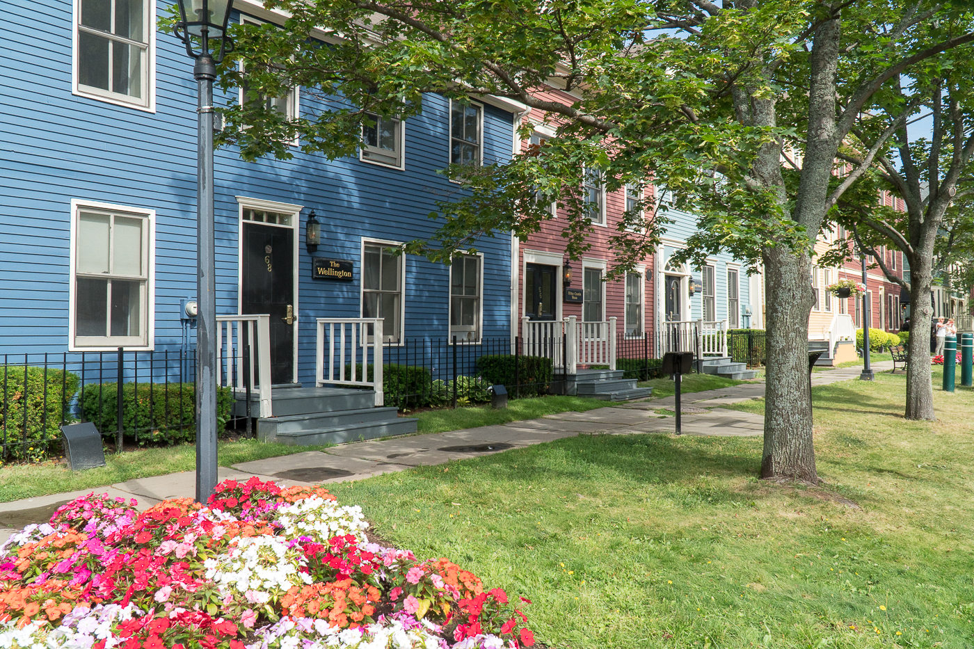 Maisons multicolores à voir à Charlottetown