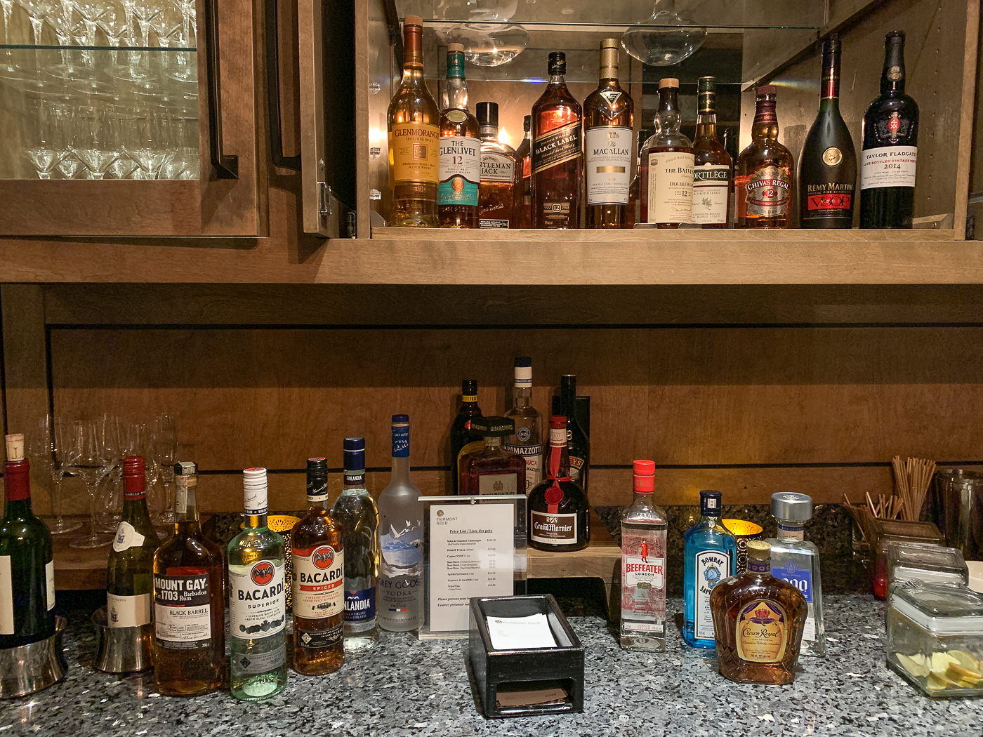 Honneur bar au Fairmont Château Laurier