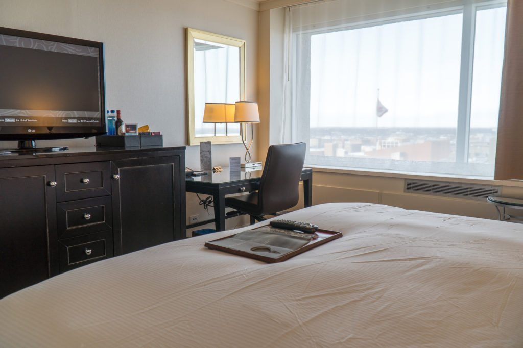 Chambre et vue du Fairmont Winnipeg