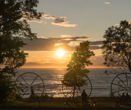 coucher de soleil au parc de la pointe