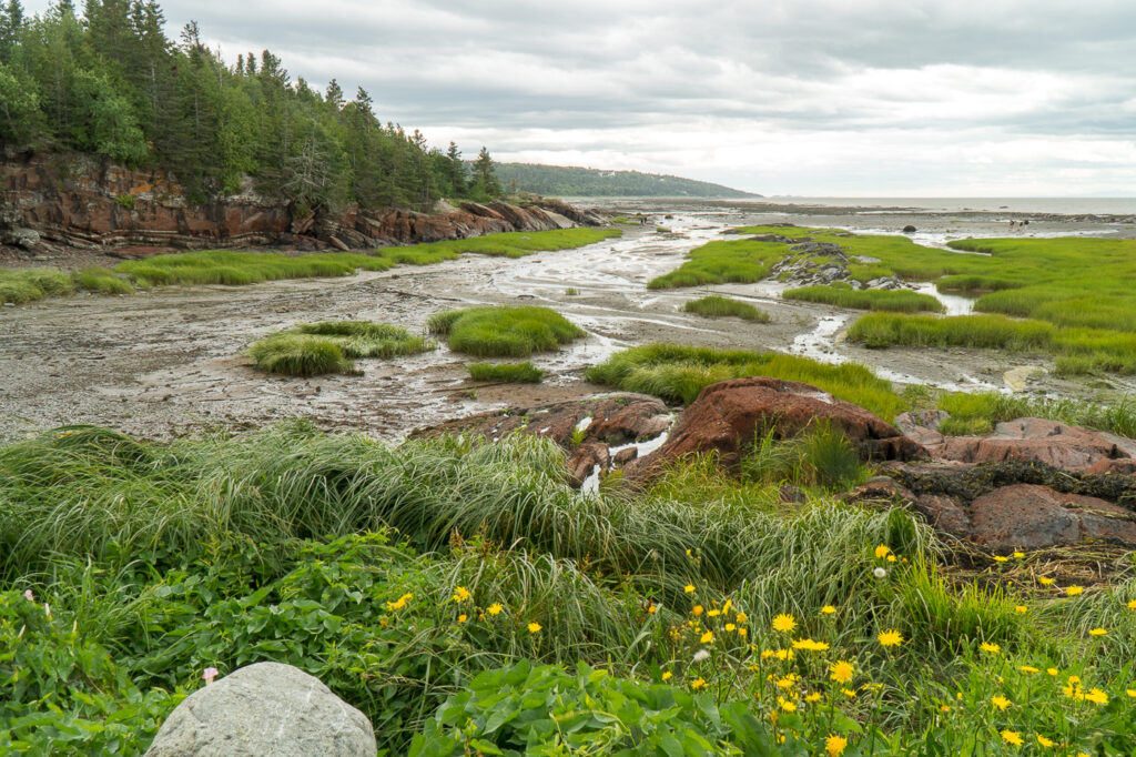 vue de la pointe à la communauté Walastoqey autochtone