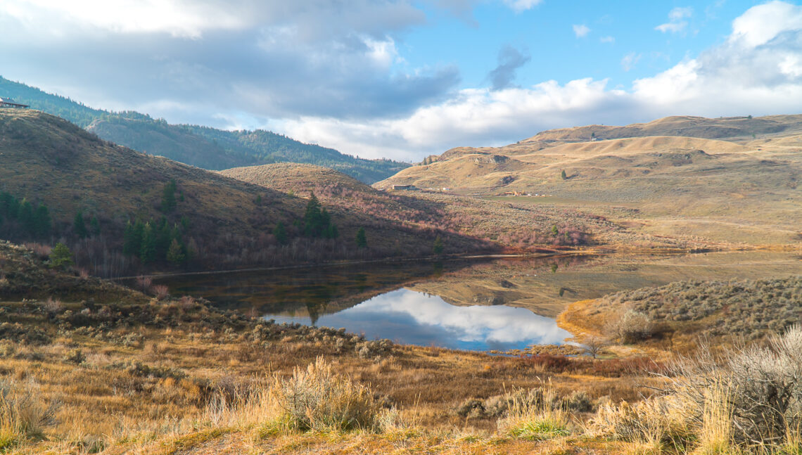 panorama de Spotted Lake - Okanagan Nation autochtone