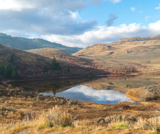 panorama de Spotted Lake - Okanagan Nation autochtone