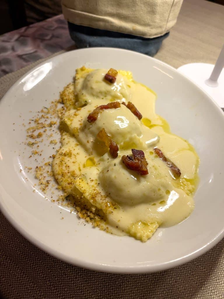 Pâtes à l'Hotel della Fortezza - Maremma