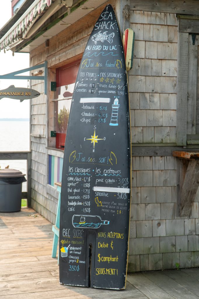 Menu du Sea Shack - Resto Trois-Rivières