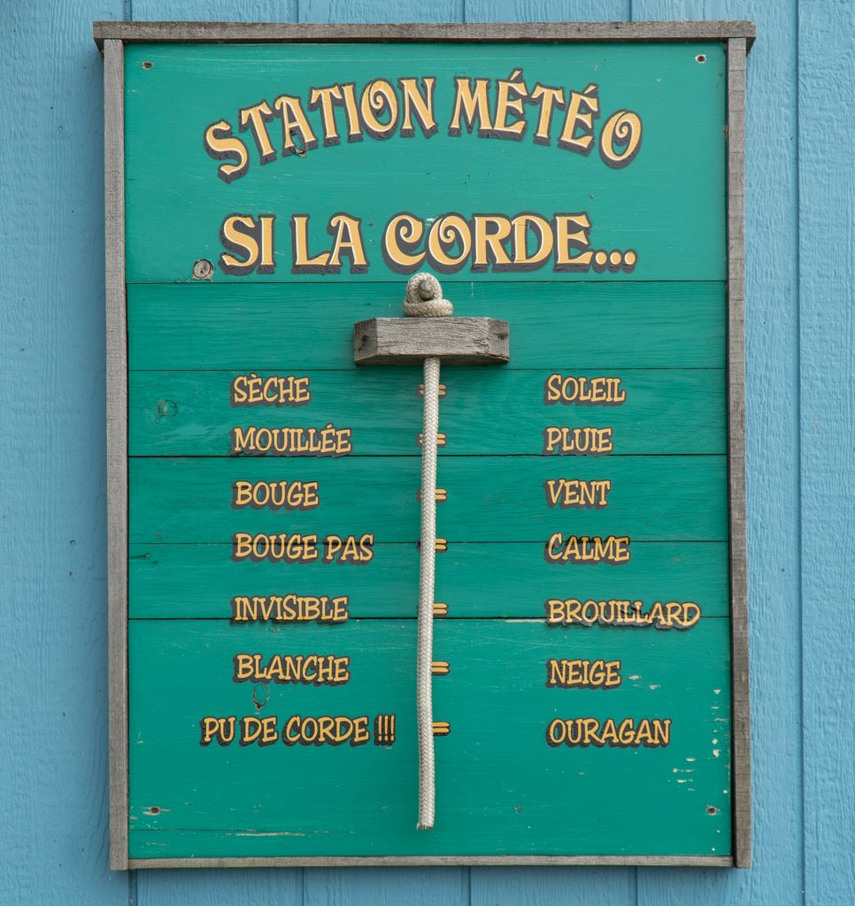 Station météo à la corde au Sea Shack