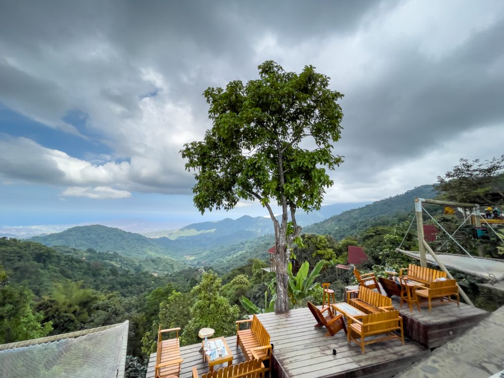 Paysage de l'auberge Sierra Minca