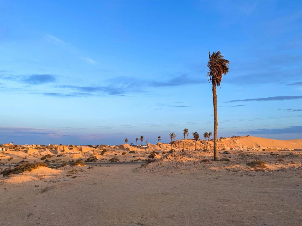 Coucher de soleil sur le chott El Jerid