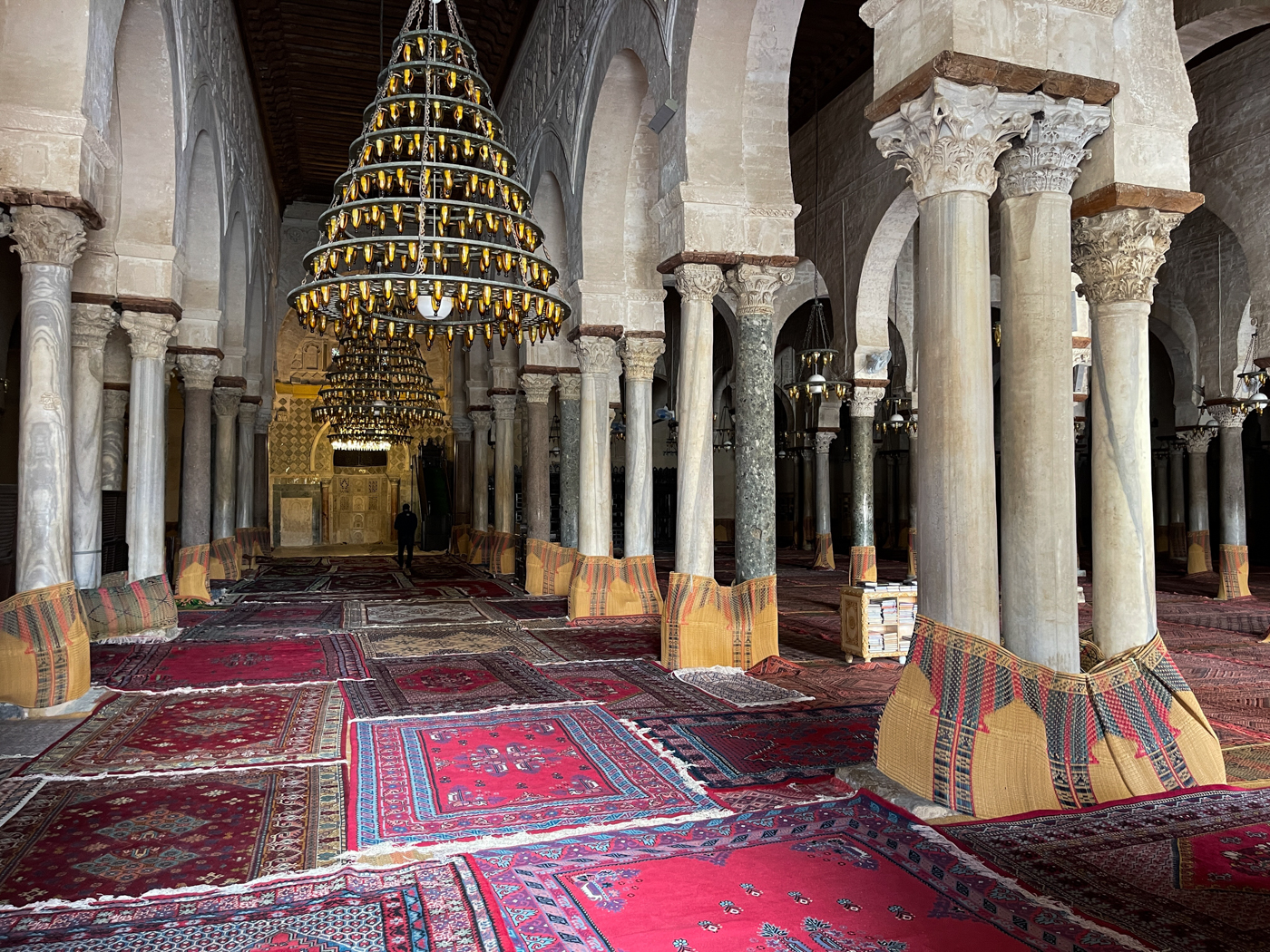Intérieur de la grande mosquée de Kairouan