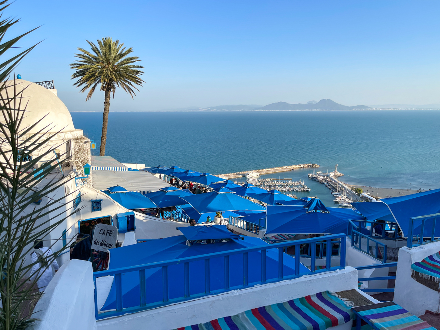 Vue du Café des Délices de Sidi Bou Saïd