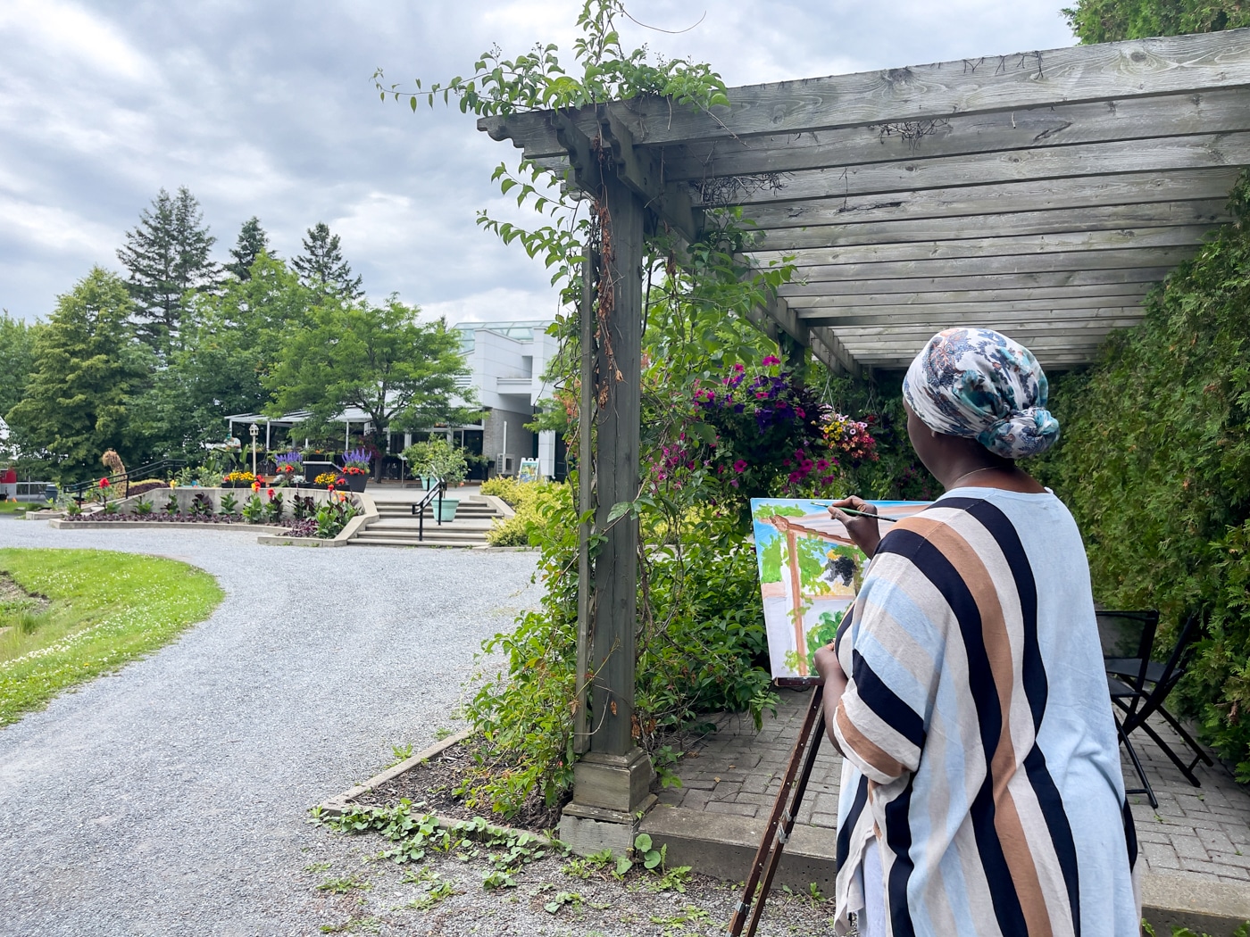 Artiste peintre au Jardin Botanique d'Edmundston