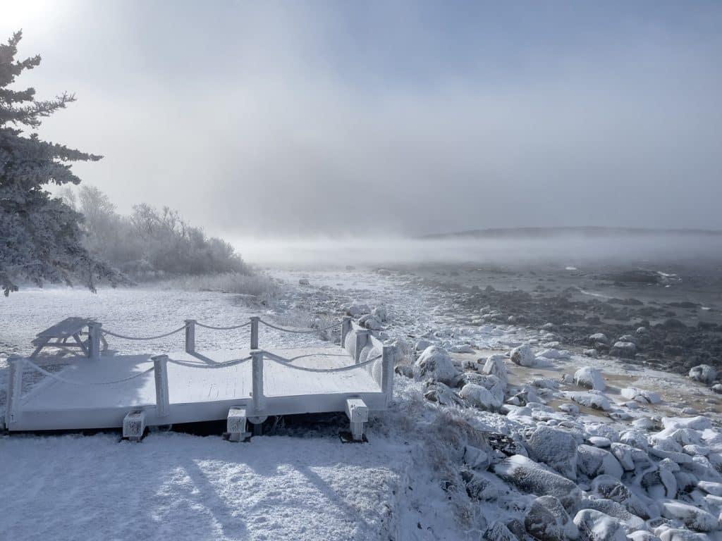 Côte Sud de Nouvelle-Écosse en hiver