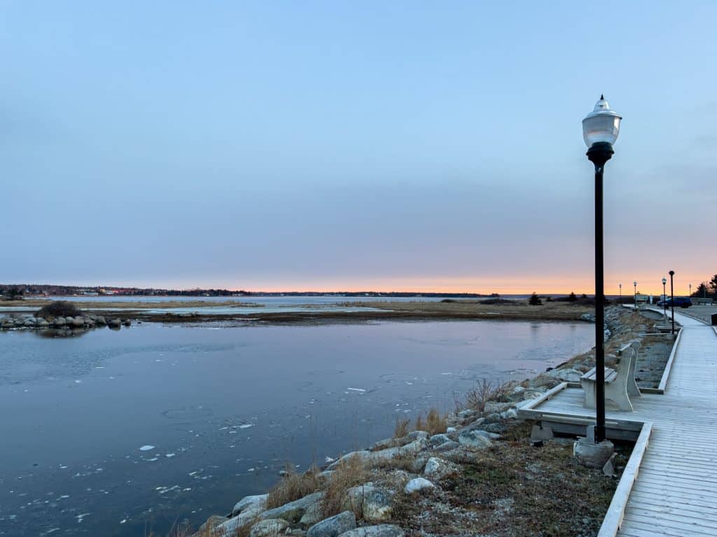 Lever du soleil à Cape Sable Island au Causeway de Barrington