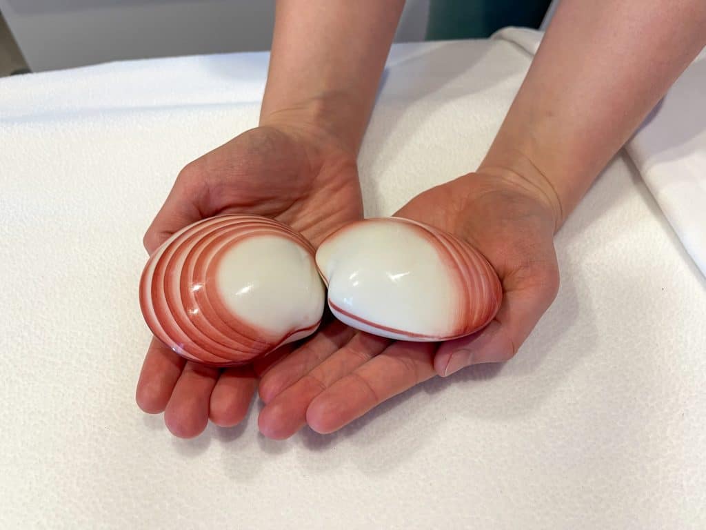 Massage aux coquillages chauds de Myo Confort - Massothérapie à Bassin