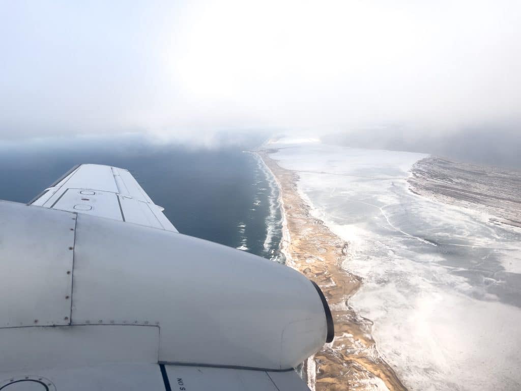 Vue de l'avion - Pascan - îles de la Madeleine en hiver