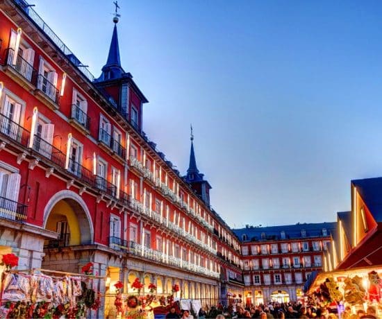 Plaza centrale à Madrid en Espagne