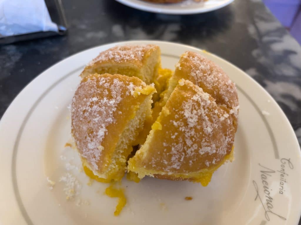 Un beignet du Berliner Confeitaria Nacional Baltazar Castanheiro