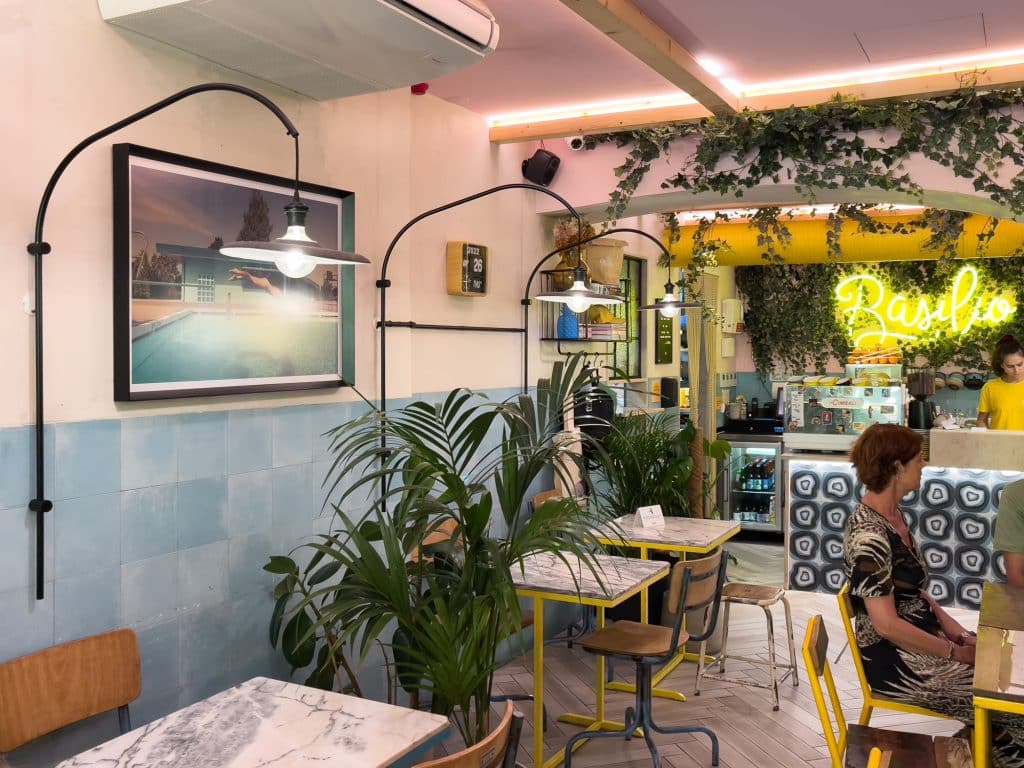 Décoration intérieur du restaurant Basilio à Lisbonne