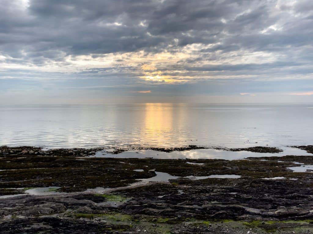 Coucher de soleil à l'auberge sur mer du Rivière-du-Loup gourmand