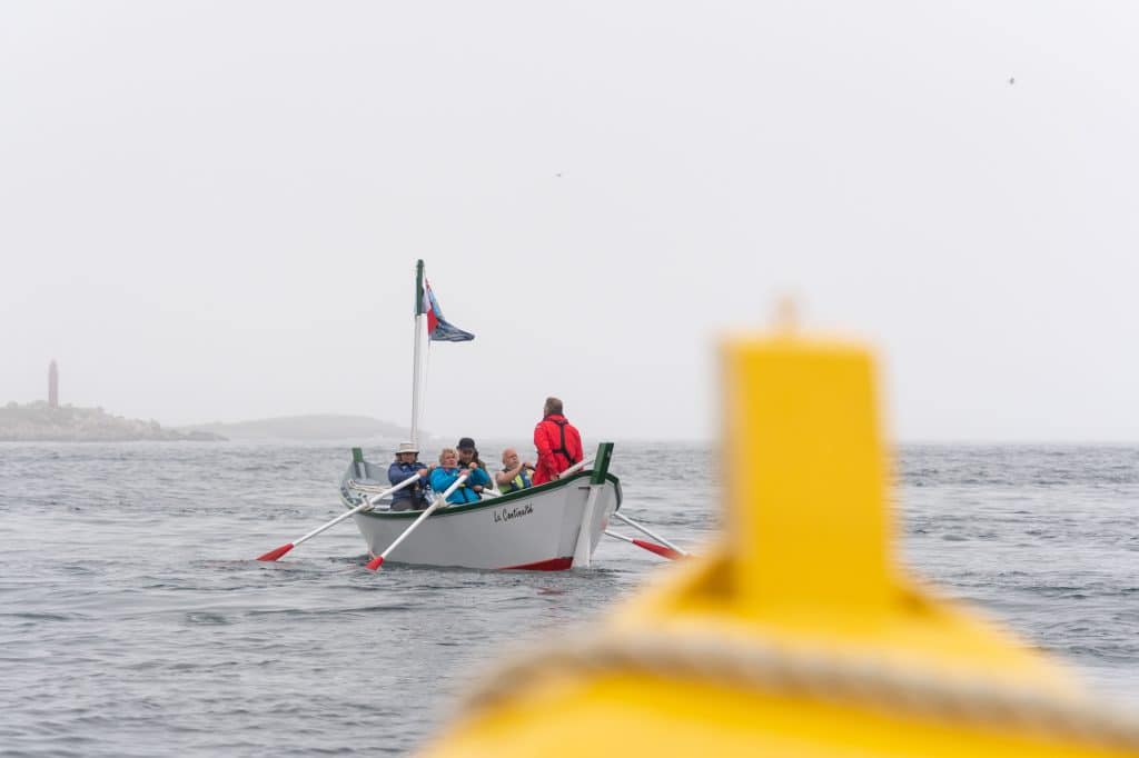 Les zigotos en sortie en doris à Saint-Pierre-et-Miquelon