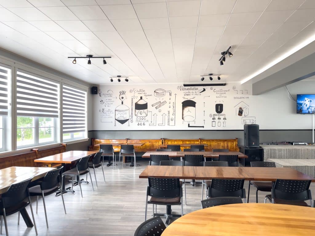 Salle à manger de la Microbrasserie St-Hubière