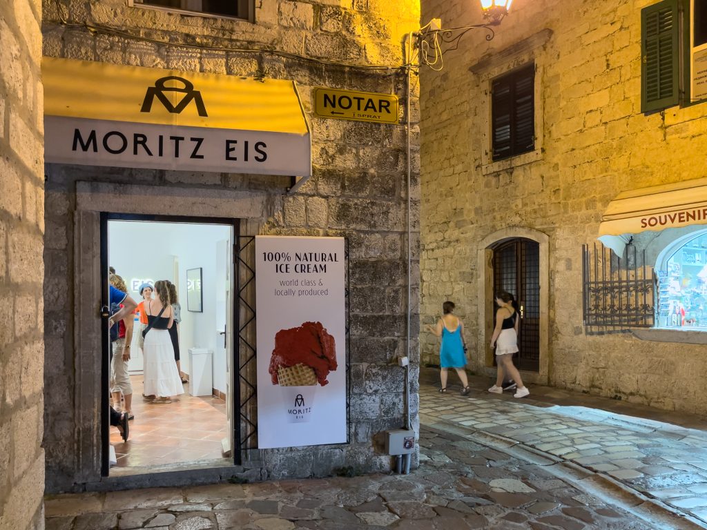 Moritz Eis - Dessert de gelato à Kotor