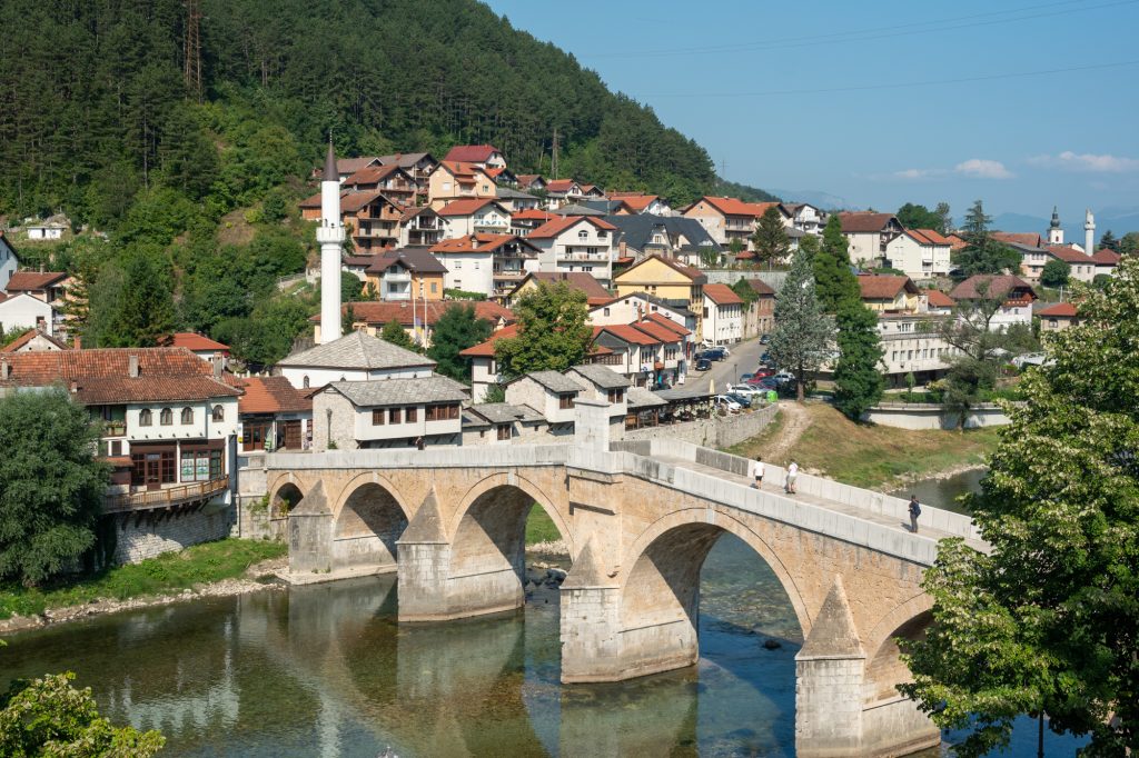 Panorama sur le pont de Konjic pendant mon tour guidé