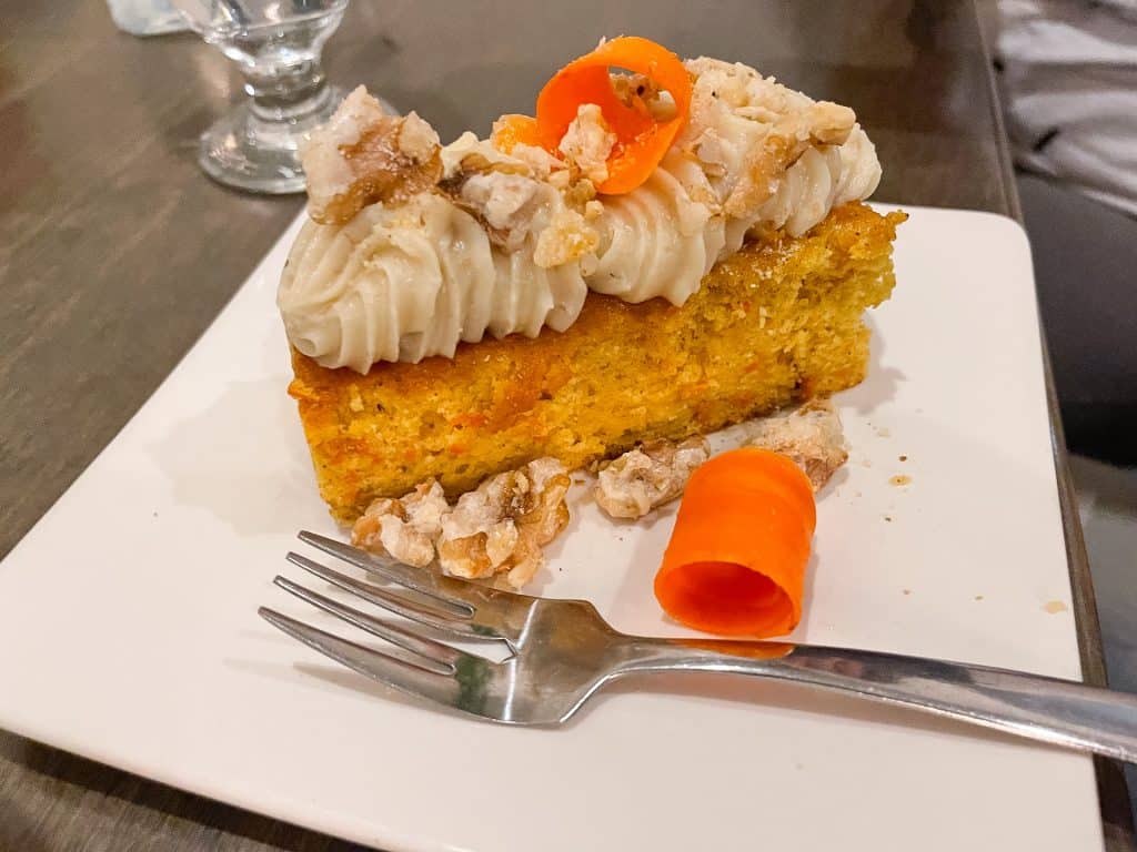 Dessert de gâteau aux carottes Chez Eva