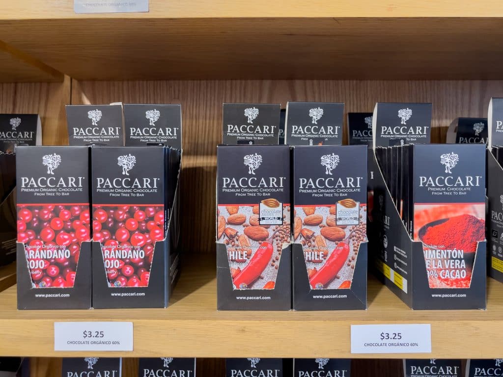 Chocolats Paccari en tablette