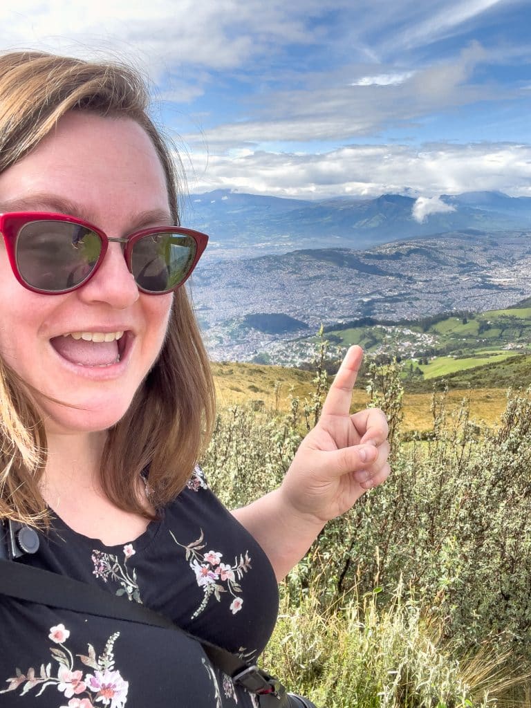 Jennifer au-dessus de Quito