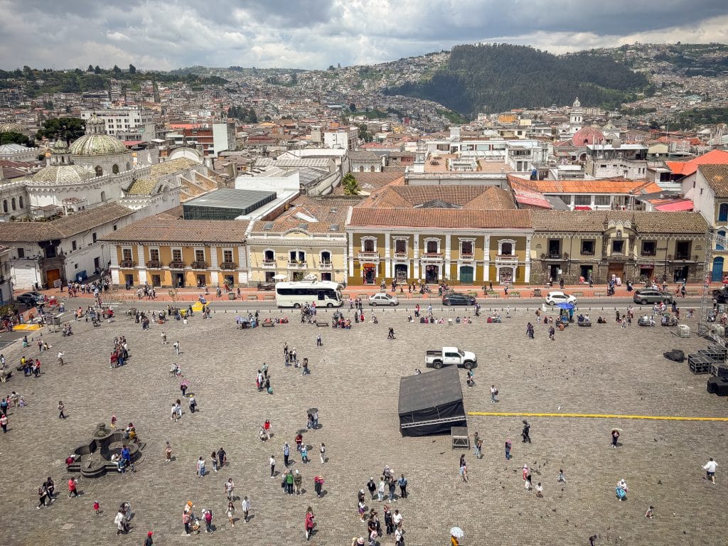 Plaza San Francisco vue des airs - Quito