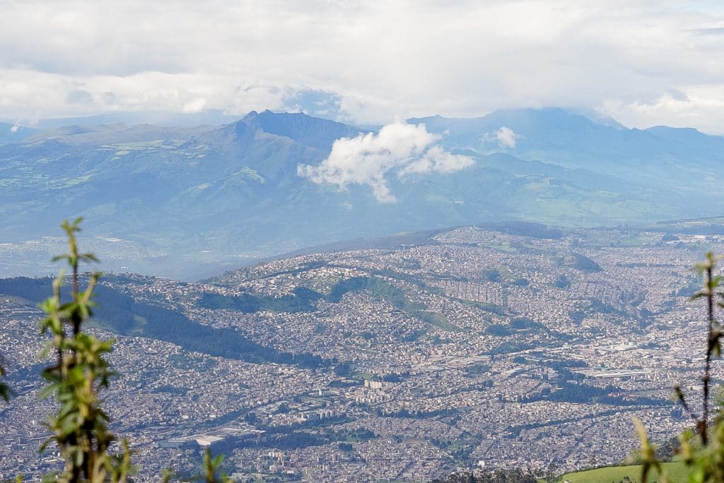 Quito vue des airs, Équateur