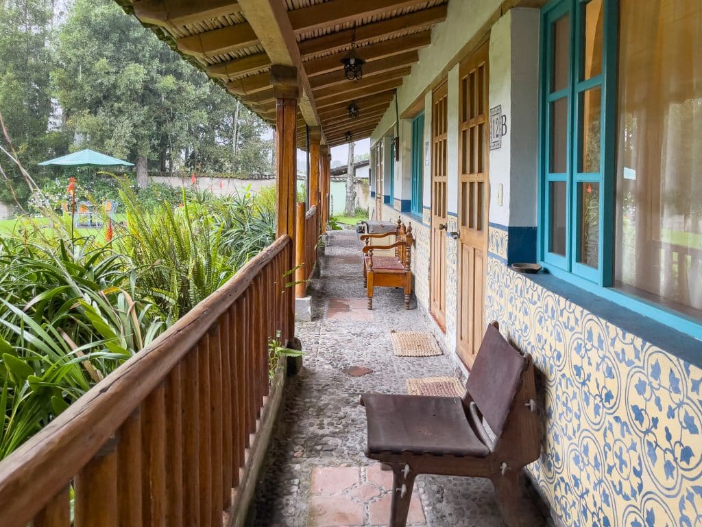 Terrasse-balcon au Las Palmeras Inn