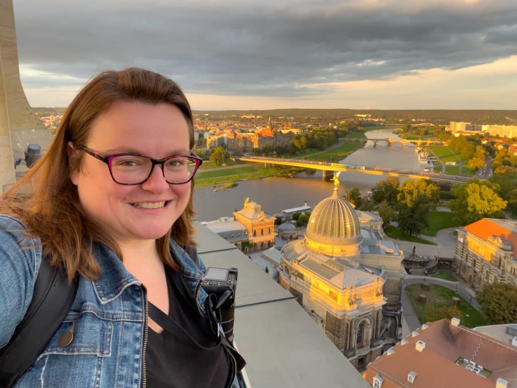 Jennifer Doré Dallas au sommet de la Frauenkirche