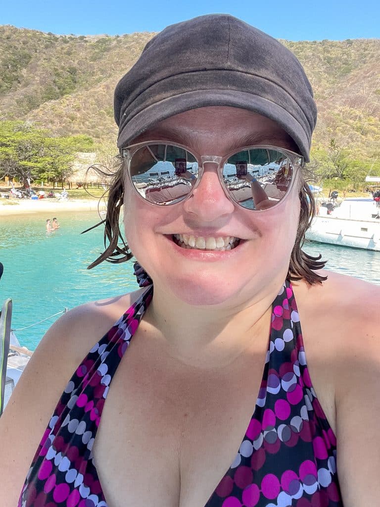 Jennifer en Colombie au Parque Tayrona