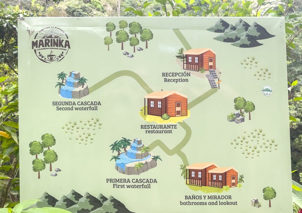 Carte des chutes Marinka