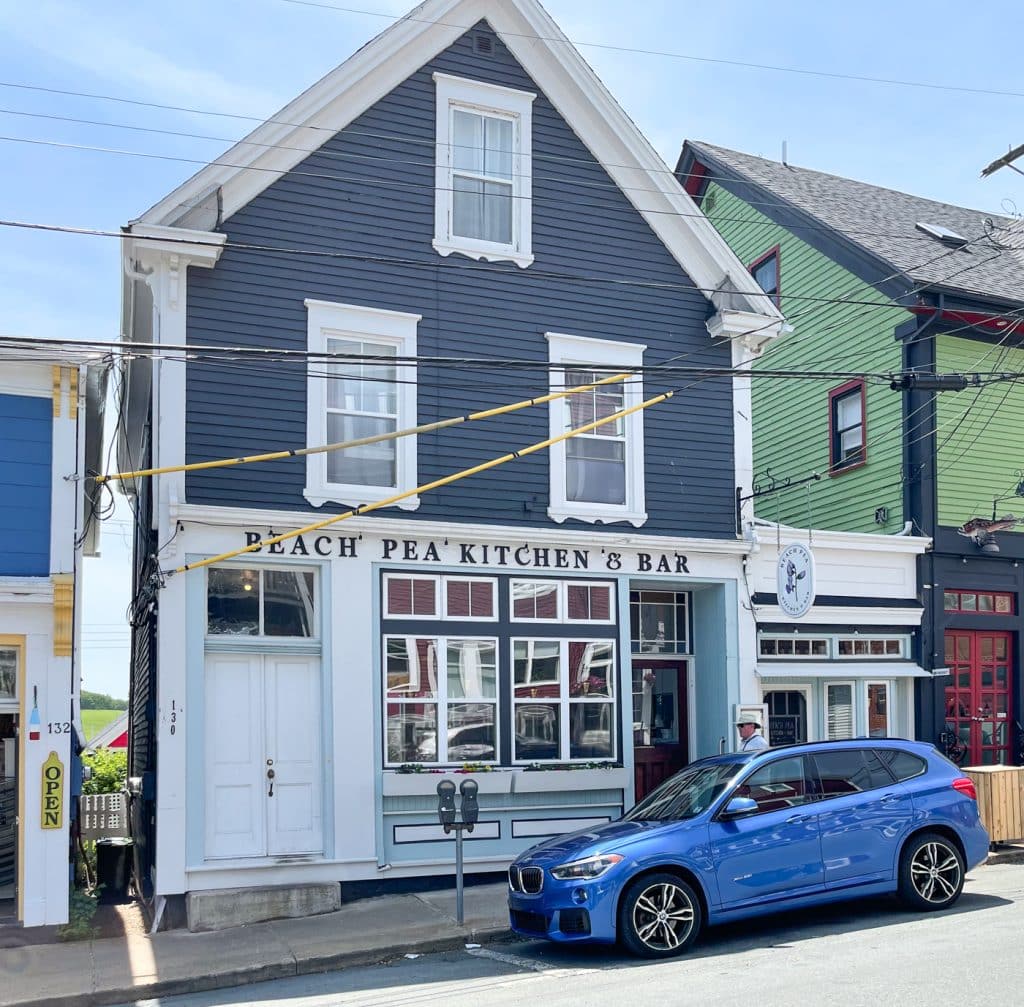 Extérieur du Beach Pea - où manger à Lunenburg