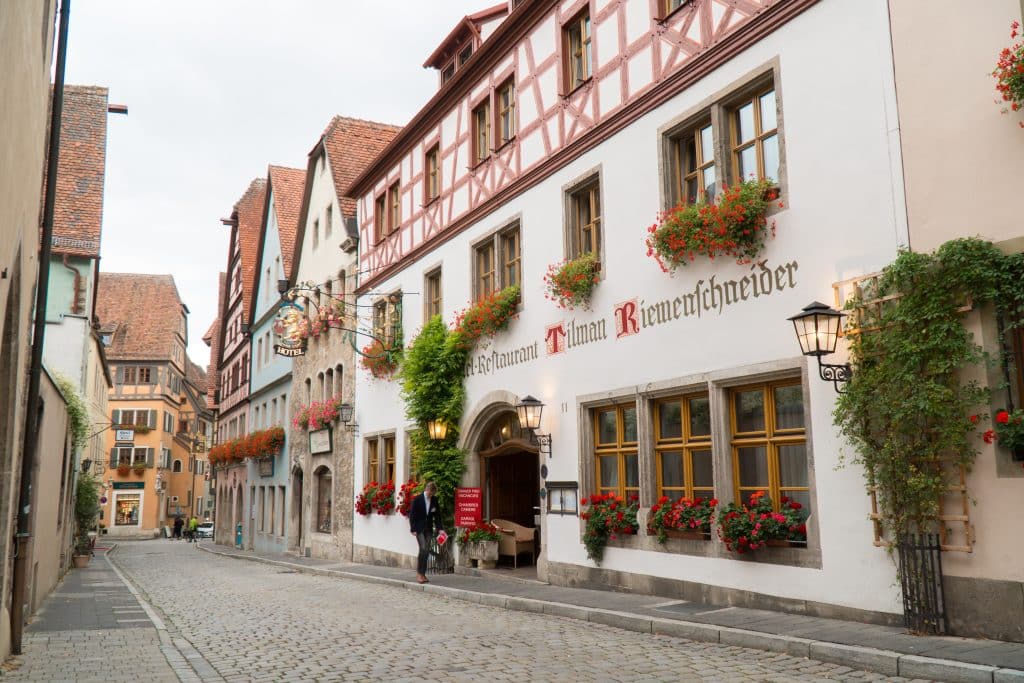Rues de la ville de Rothenburg ob der Tauber