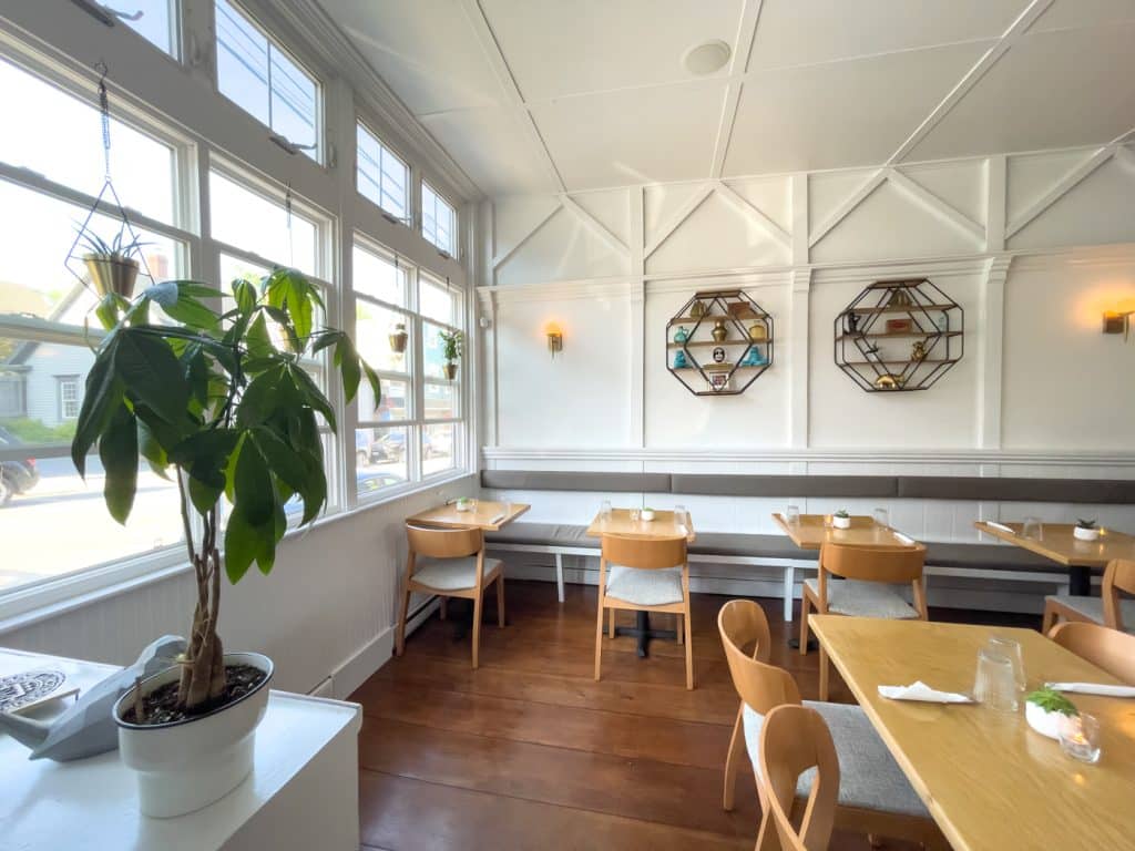 Salle à manger du Beach Pea - où manger à Lunenburg