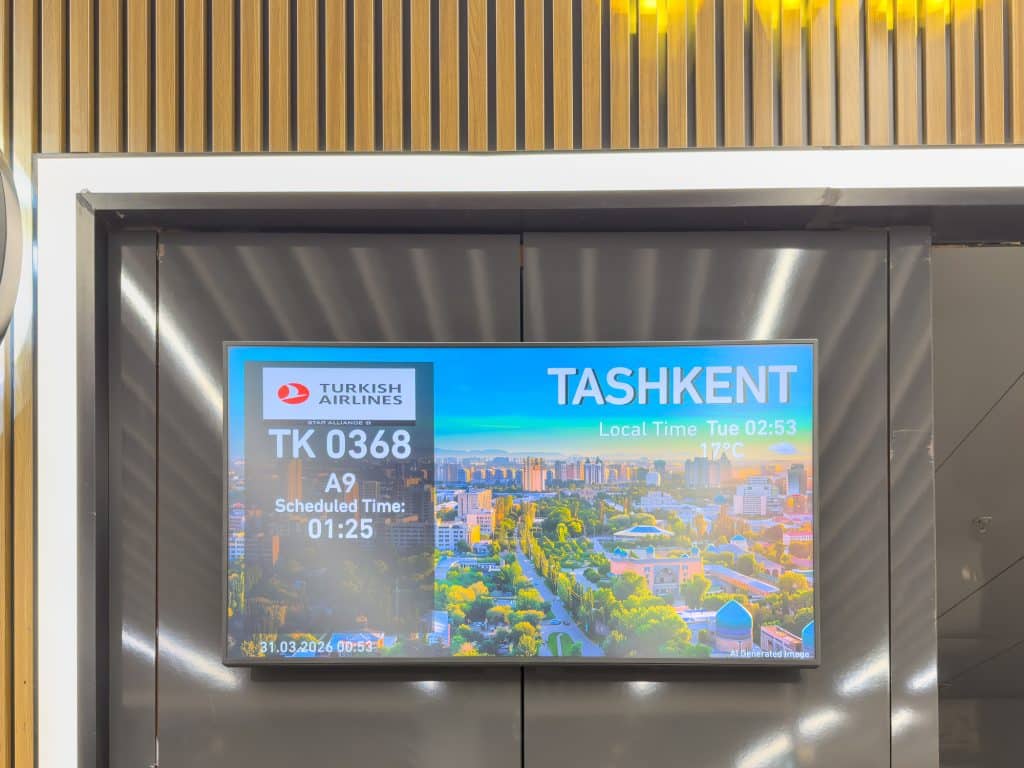 Avion d'Istanbul à Tashkent