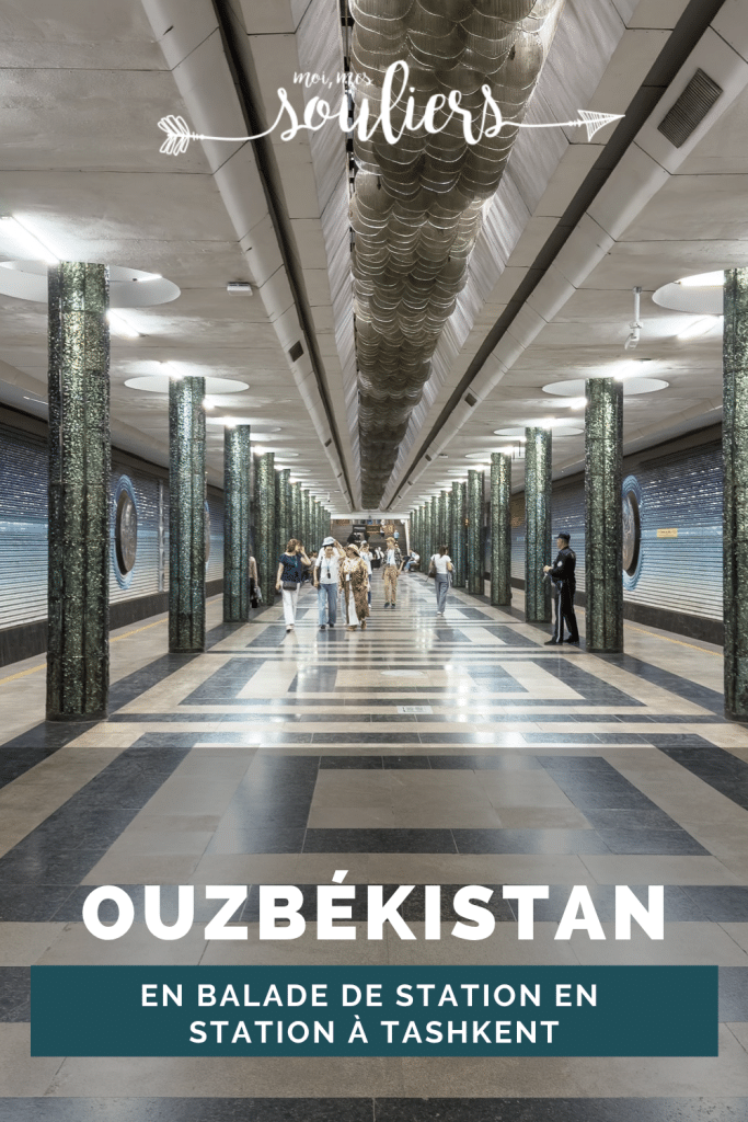En balade de station en station au métro de Tachkent en Ouzbékistan