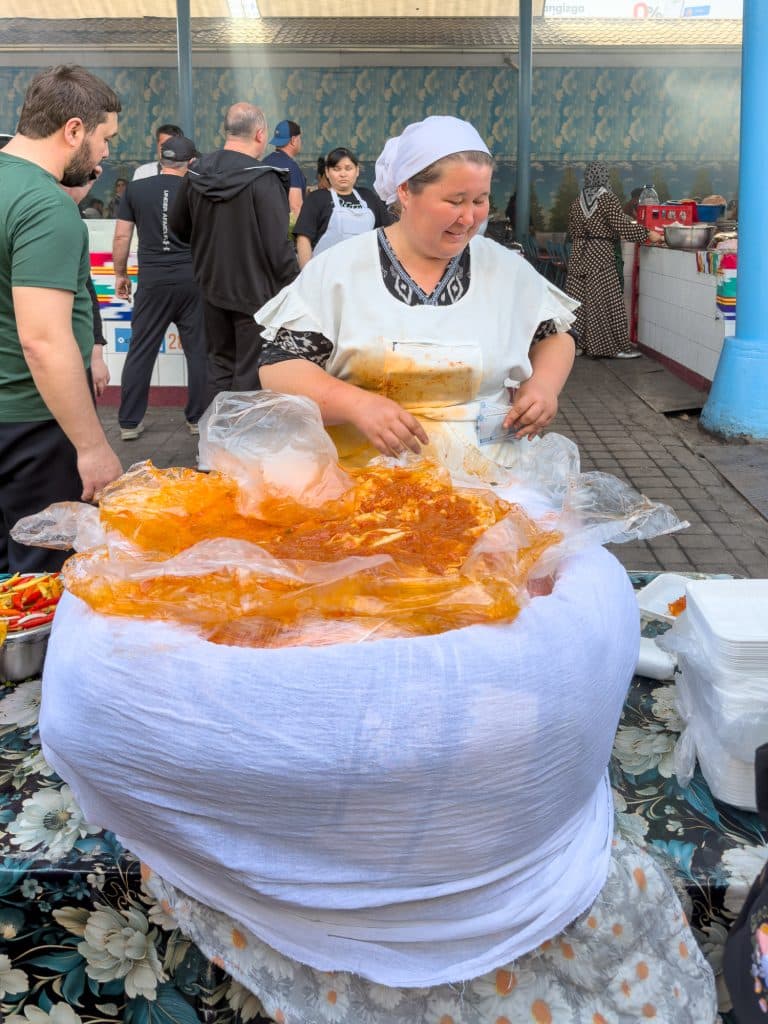 raviolis géants aux patates (khanum), street food d'Ouzbékistan