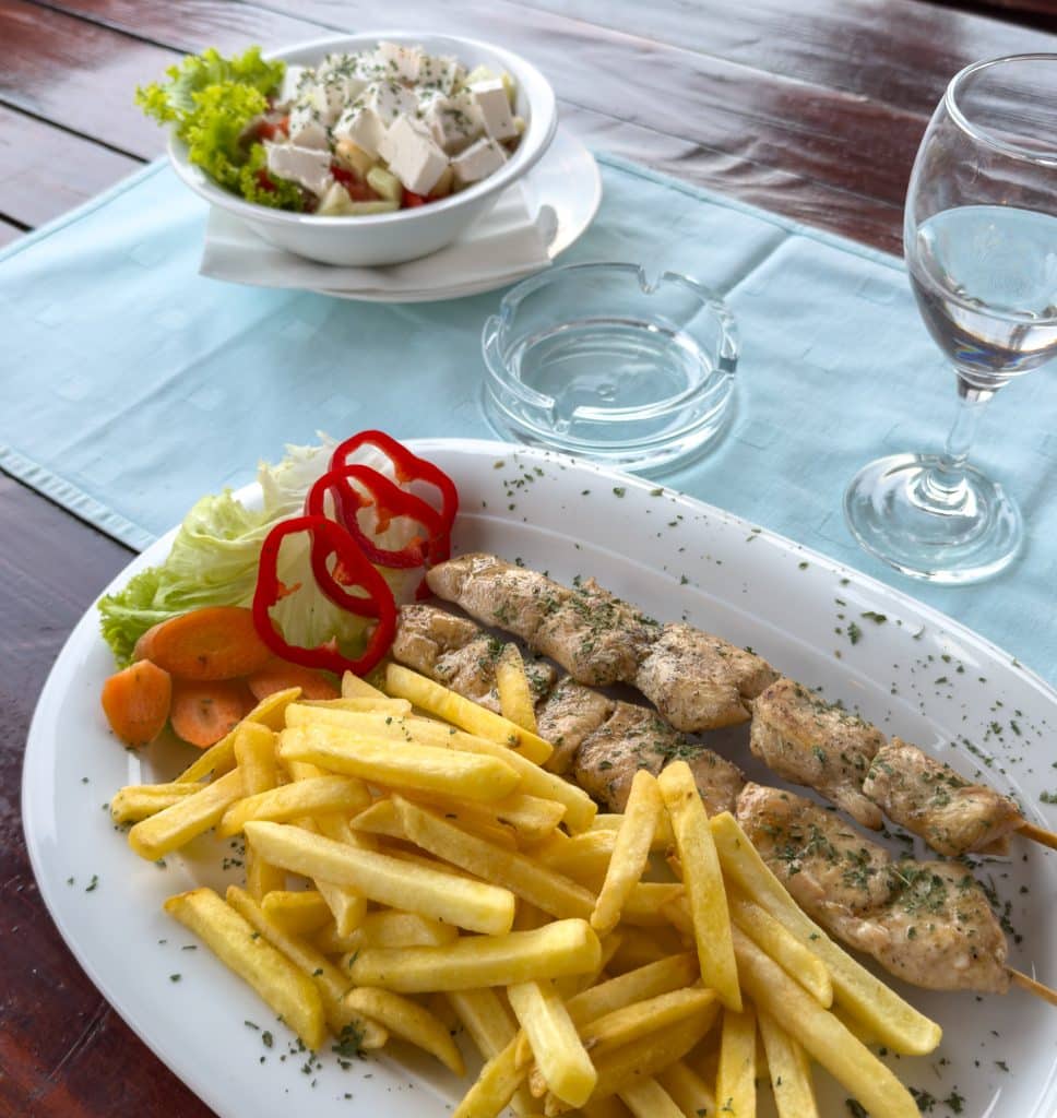 Brochette de poulet au Adriatic de Neum