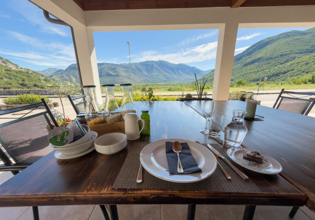 Vue du déjeuner - Gostionica Zavala Apartments