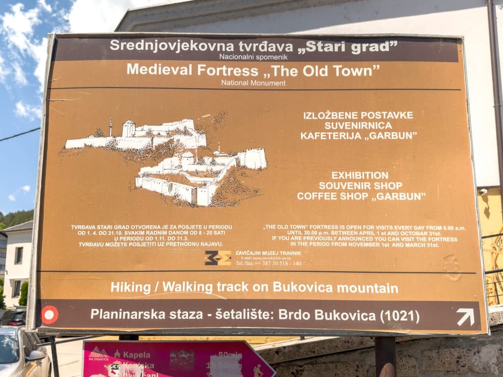 Affiche de la forteresse de Travnik